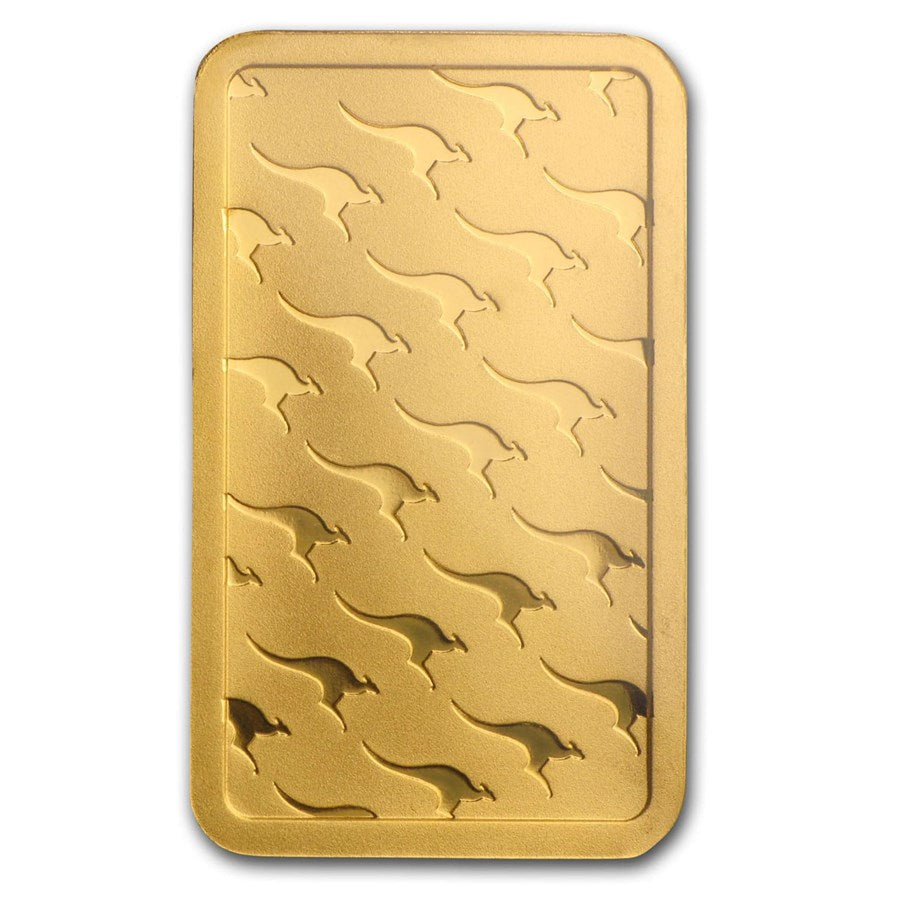10 GRAM PERTH MINT .9999 FINE GOLD BAR IN ASSAY CARD BU