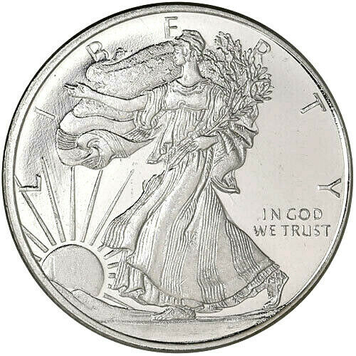 1/10 TROY OZ .999 SILVER GSM WALKING LIBERTY ROUND BU