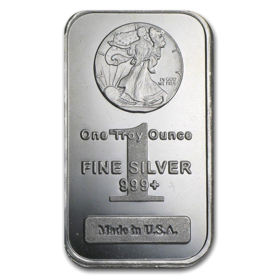 1 TROY OZ .999 SILVER WALKING LIBERTY BAR BU + 10 PIECE ALASKAN PURE GOLD NUGGETS - Liquidbullion