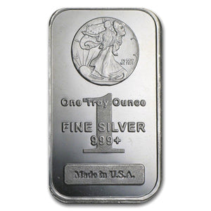 1 TROY OZ .999 SILVER WALKING LIBERTY BAR BU + 50 PIECE ALASKAN PURE GOLD NUGGETS - Liquidbullion