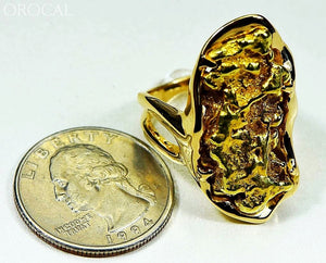Gold Nugget Ladies Ring "Orocal" RL366DS Genuine Hand Crafted Jewelry - 14K Casting - Liquidbullion