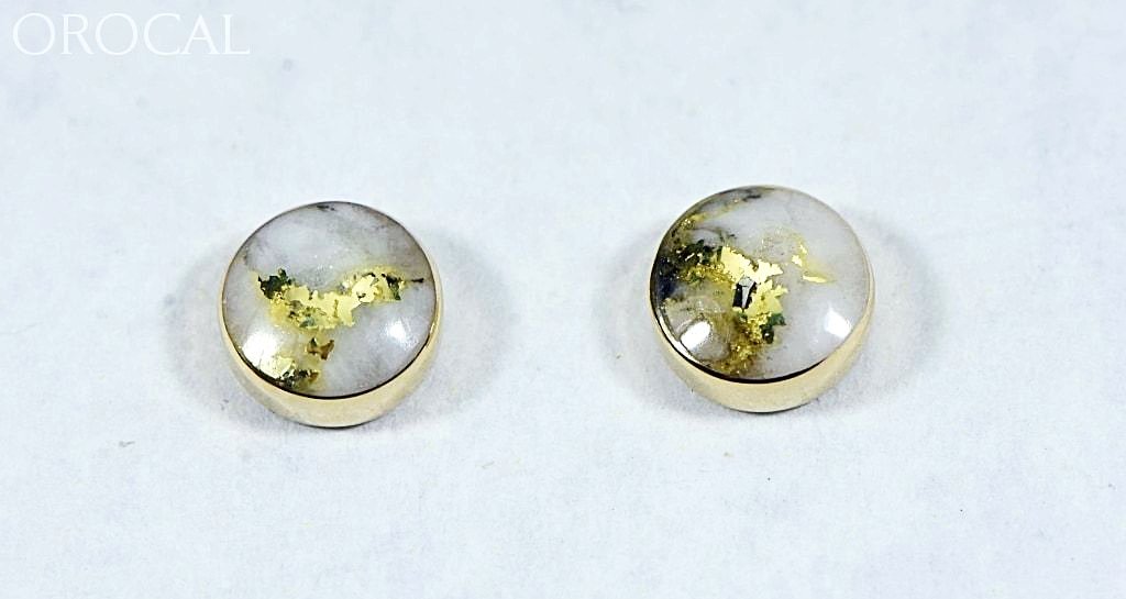 Gold Quartz Earrings Orocal Ebz5Mmq Genuine Hand Crafted Jewelry - 14K Yellow Casting