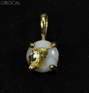 Gold Quartz Pendant Orocal P6Mmqx Genuine Hand Crafted Jewelry - 14K Yellow Casting