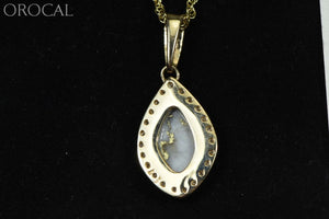 Gold Quartz Pendant Orocal Pn1104Dq Genuine Hand Crafted Jewelry - 14K Yellow Casting