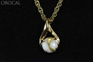 Gold Quartz Pendant Orocal Pn895Q Genuine Hand Crafted Jewelry - 14K Yellow Casting