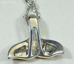 Gold Quartz Pendant Whales Tail "Orocal" PWT33HQSS   Hand Crafted set in a Sterling Silver Casting - Liquidbullion