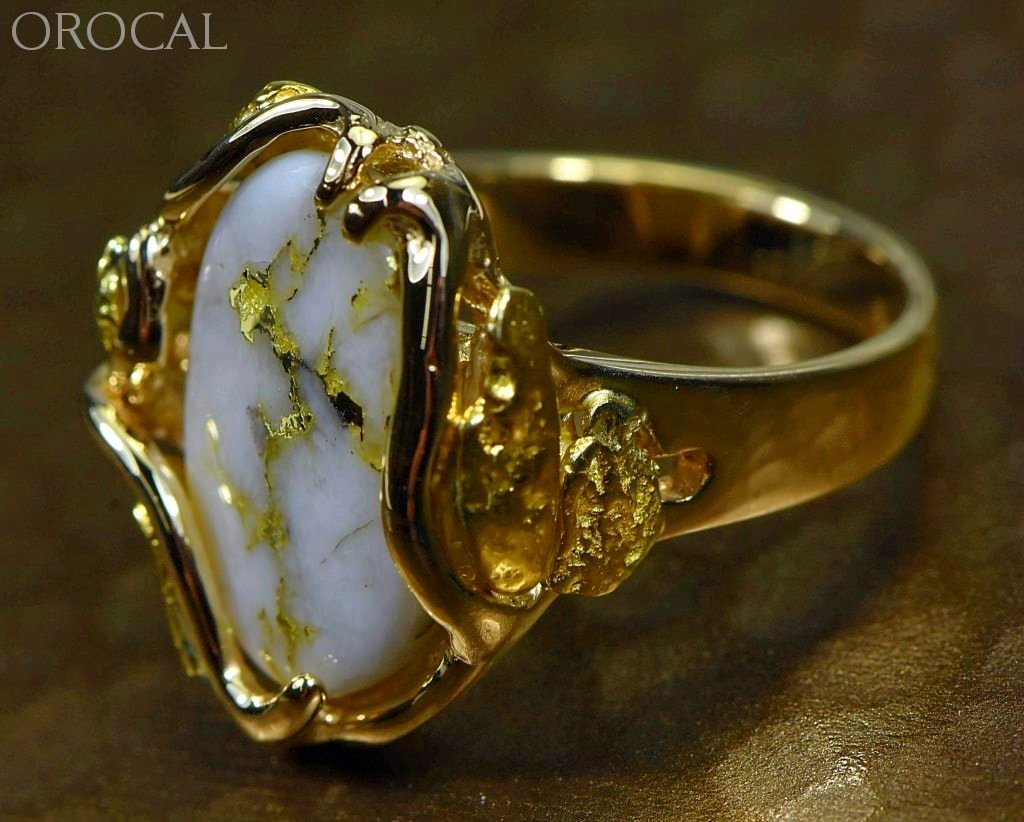 Gold Quartz Ring Orocal Rl232Lq Genuine Hand Crafted Jewelry - 14K Casting