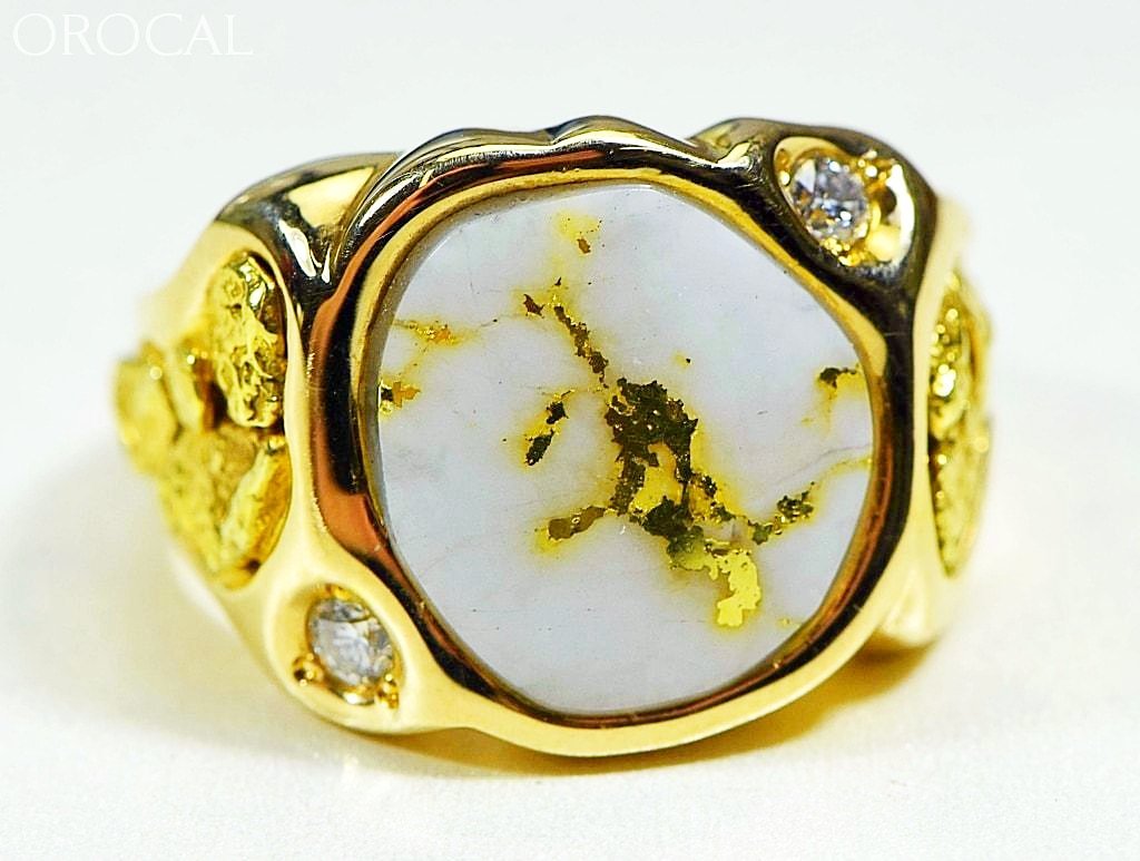 Gold Quartz Ring Orocal Rm518D20Q Genuine Hand Crafted Jewelry - 14K Casting