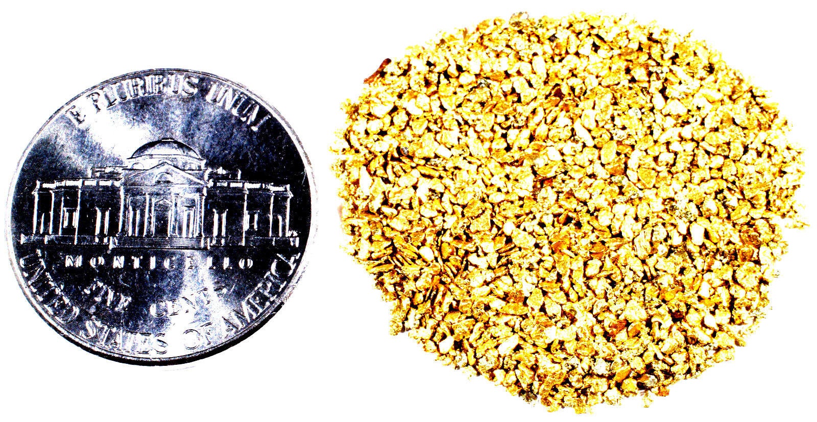 2.000 GRAMS ALASKAN YUKON BC NATURAL PURE GOLD NUGGETS #30 MESH WITH BOTTLE (#B300) - Liquidbullion