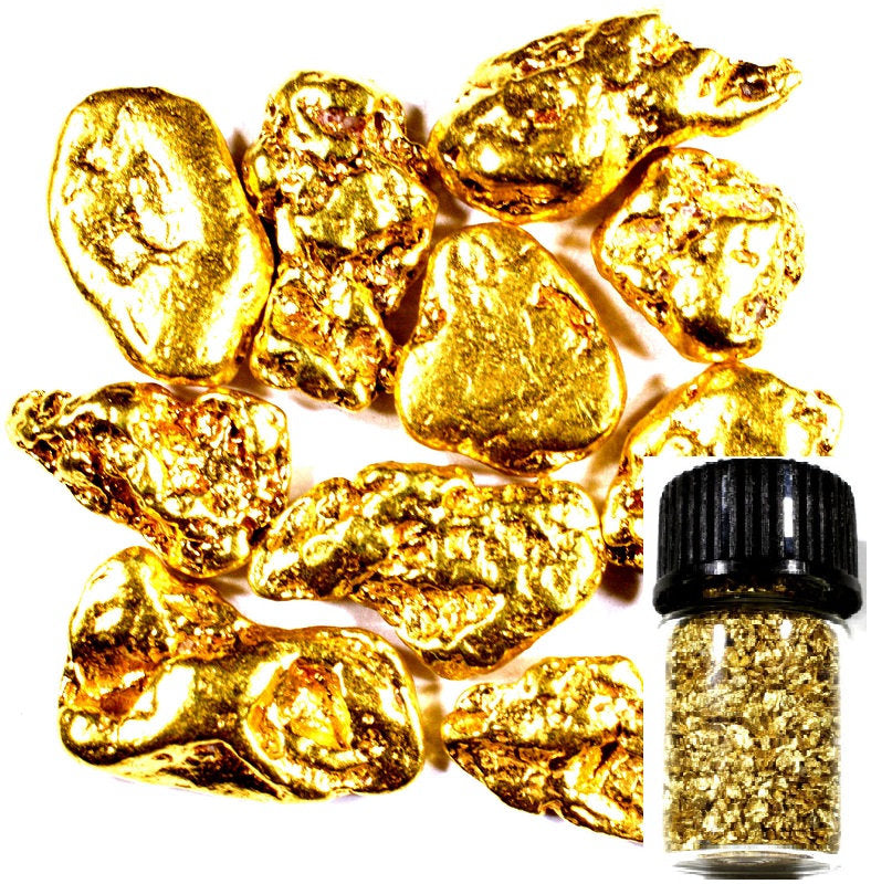 20 PIECE LOT ALASKAN YUKON BC NATURAL PURE GOLD NUGGETS (#B250) - Liquidbullion