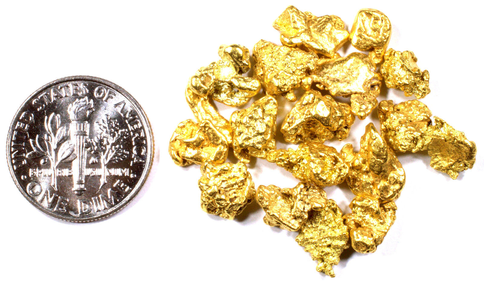 2.000 GRAMS ALASKAN YUKON BC NATURAL PURE GOLD NUGGETS #4 MESH - Liquidbullion