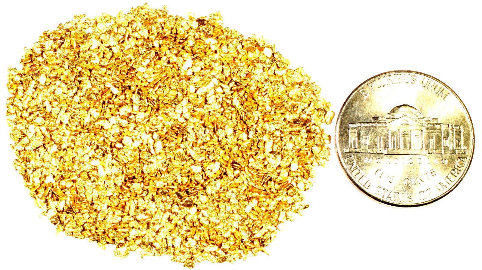 0.250 GRAMS ALASKAN YUKON BC NATURAL PURE GOLD NUGGETS #20 MESH - Liquidbullion
