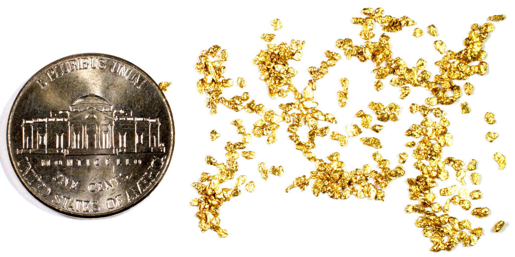 0.500 GRAMS ALASKAN YUKON BC NATURAL PURE GOLD NUGGETS #20 MESH - Liquidbullion