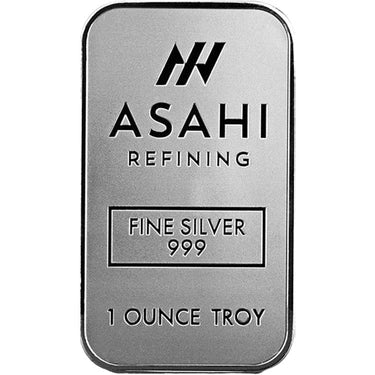 1 TROY OZ .999 FINE SILVER ASAHI SERIALIZED BAR BU