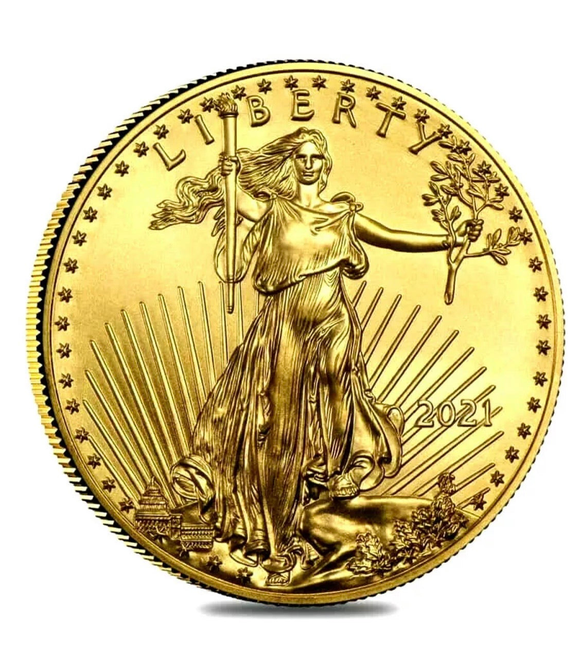 1/2 TROY OZ AMERICAN GOLD EAGLE $25 COIN BU