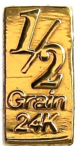 1/2 GRAIN .9999 FINE 24K GOLD BULLION BAR - IN COA CARD