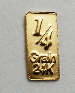 LOT 10 X 1/4 GRAIN .9999 FINE 24K GOLD BULLION BAR “CHRISTMAS TREE” - IN COA CARD