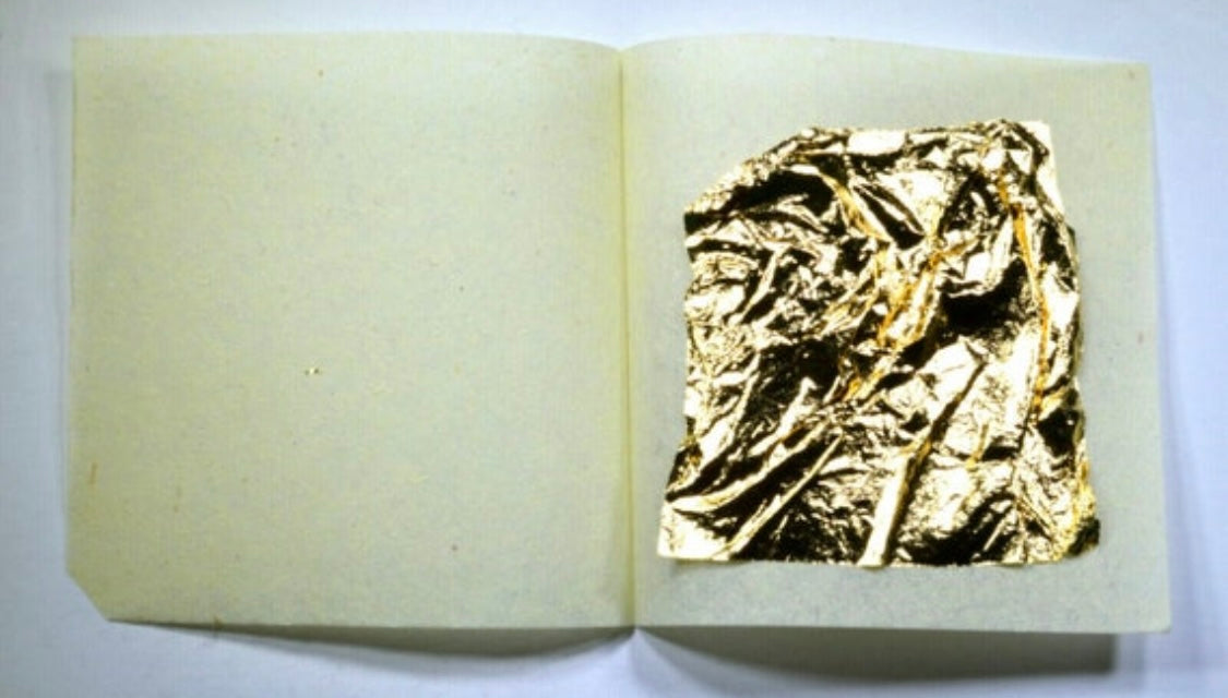 24K Genuine Edible Gold Leaf by KINGBOOM, 10 Sheets Gold Foil