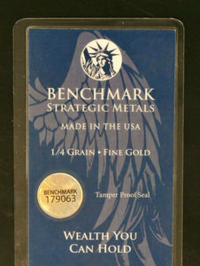 1/4 GRAIN .9999 FINE 24K GOLD BULLION BAR “ANGELS WEAR SCRUBS” - IN COA CARD