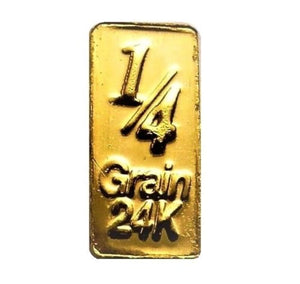 LOT 5 X 1/4 GRAIN .9999 FINE 24K GOLD “WEDDING CARD” BULLION BAR - IN COA CARD