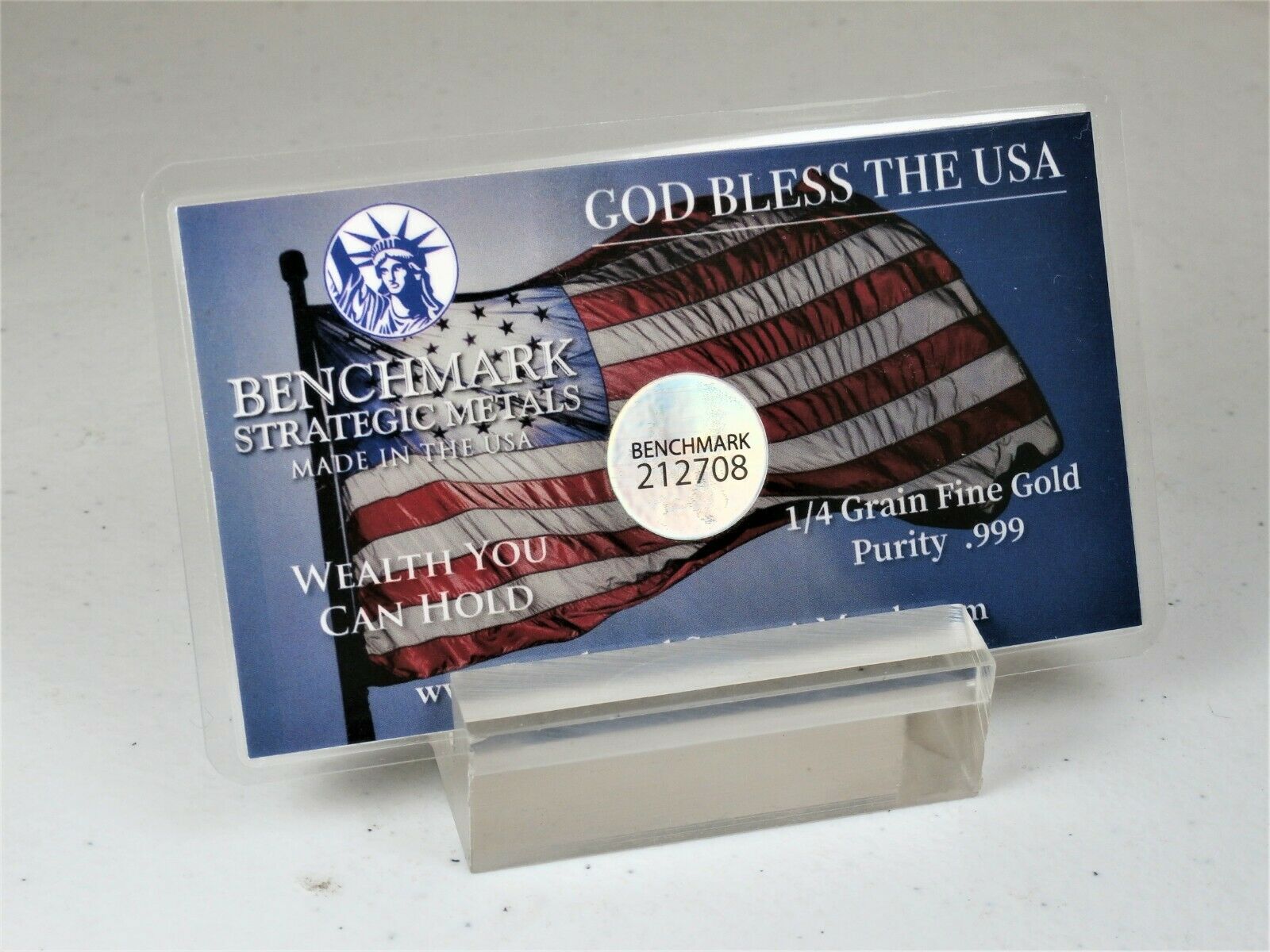 10 X 1/4 GRAIN .9999 FINE 24K GOLD BULLION BARS “THANK YOU TO THOSE WHO HAVE SERVED” - IN COA CARD