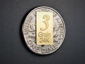 1/5 GRAM .9999 FINE 24K GOLD BULLION BARS - IN COA CARD