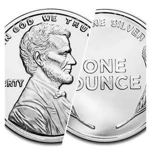 1 TROY OZ .999 FINE SILVER LINCOLN PENNY ROUND BU + 50 PIECE ALASKAN PURE GOLD NUGGETS