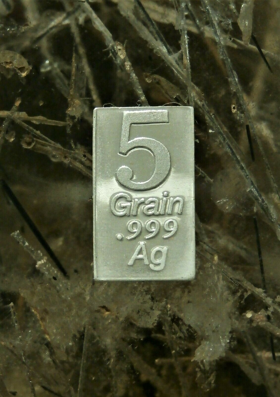 LOT 5 X 5 GRAIN .999 FINE SILVER “GREEN MARBLE” BARS - IN COA