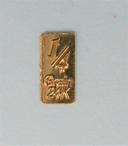 LOT 5 X 1/4 GRAIN .9999 FINE 24K GOLD BULLION BAR “AUTUMN GOLD” - IN COA CARD