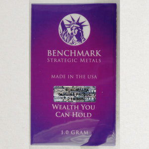 1 GRAM .999 FINE 24K GOLD BULLION “B” BAR - IN COA CARD