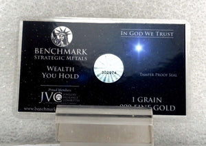 1/15 GRAM .9999 FINE 24K GOLD BULLION BAR “SANTAS GIFT” - IN COA CARD