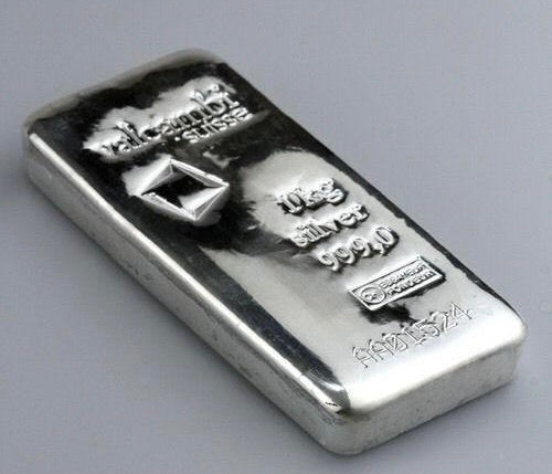 1 KILO .999 FINE SILVER VALCAMBI SUISSE BAR CAST IGNOT (32.15 Troy Oz) BU