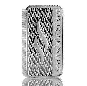 5 GRAM .999 FINE SILVER SCOTTSDALE MINT BAR BU