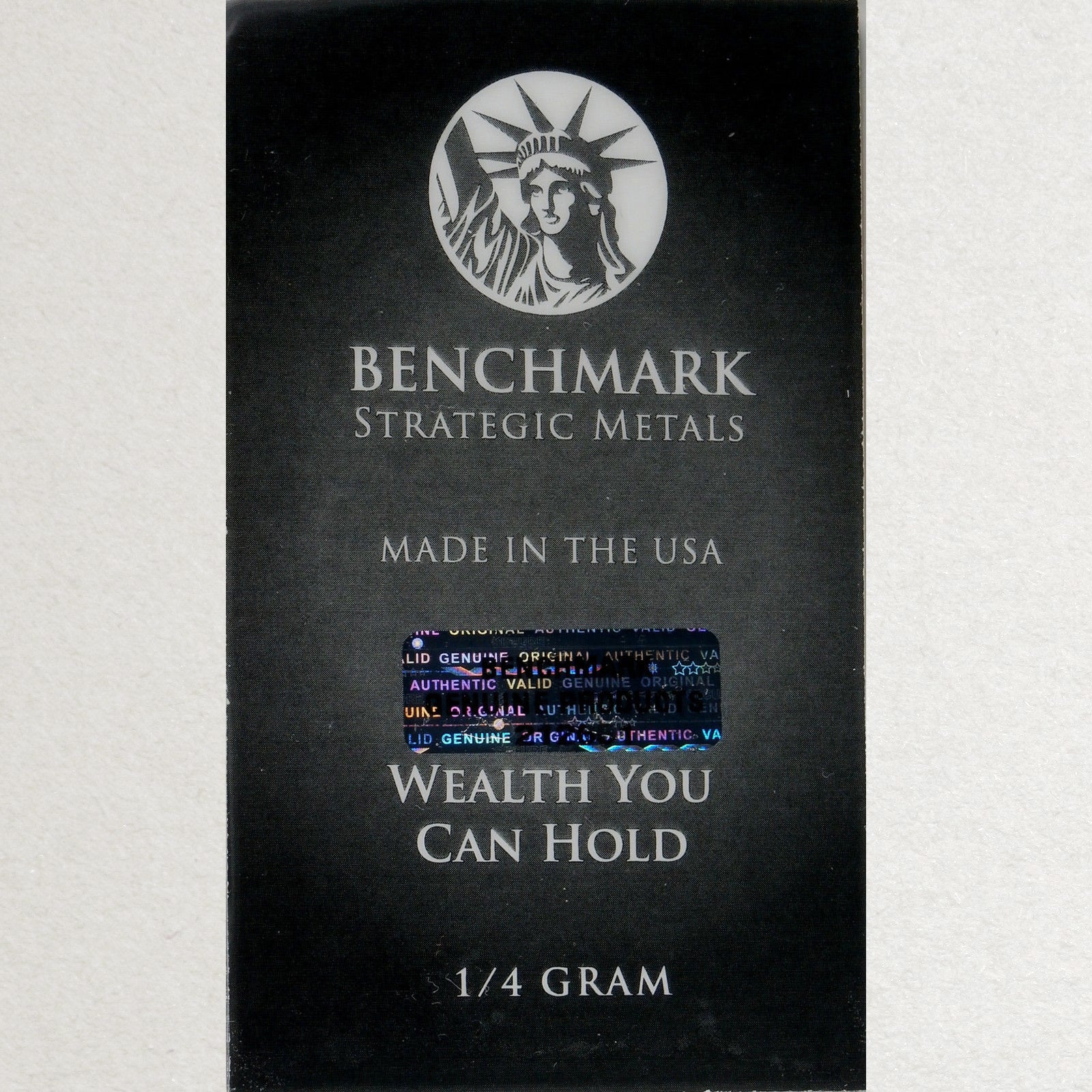 1/4 GRAM .999 FINE 24K GOLD BULLION BAR - IN COA CARD