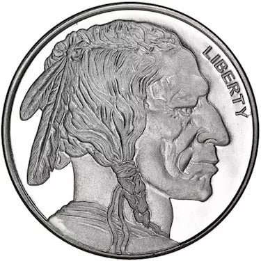 1/4 TROY OZ .999 SILVER GSM BUFFALO ROUND BU