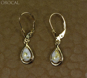 Quartz Earrings Orocal En442Q/lb Genuine Hand Crafted Jewelry - 14K Gold Yellow Casting