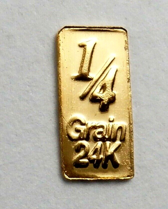 10 X 1/4 GRAIN .9999 FINE 24K GOLD BULLION BAR “AUTUMN GOLD” - IN COA CARD